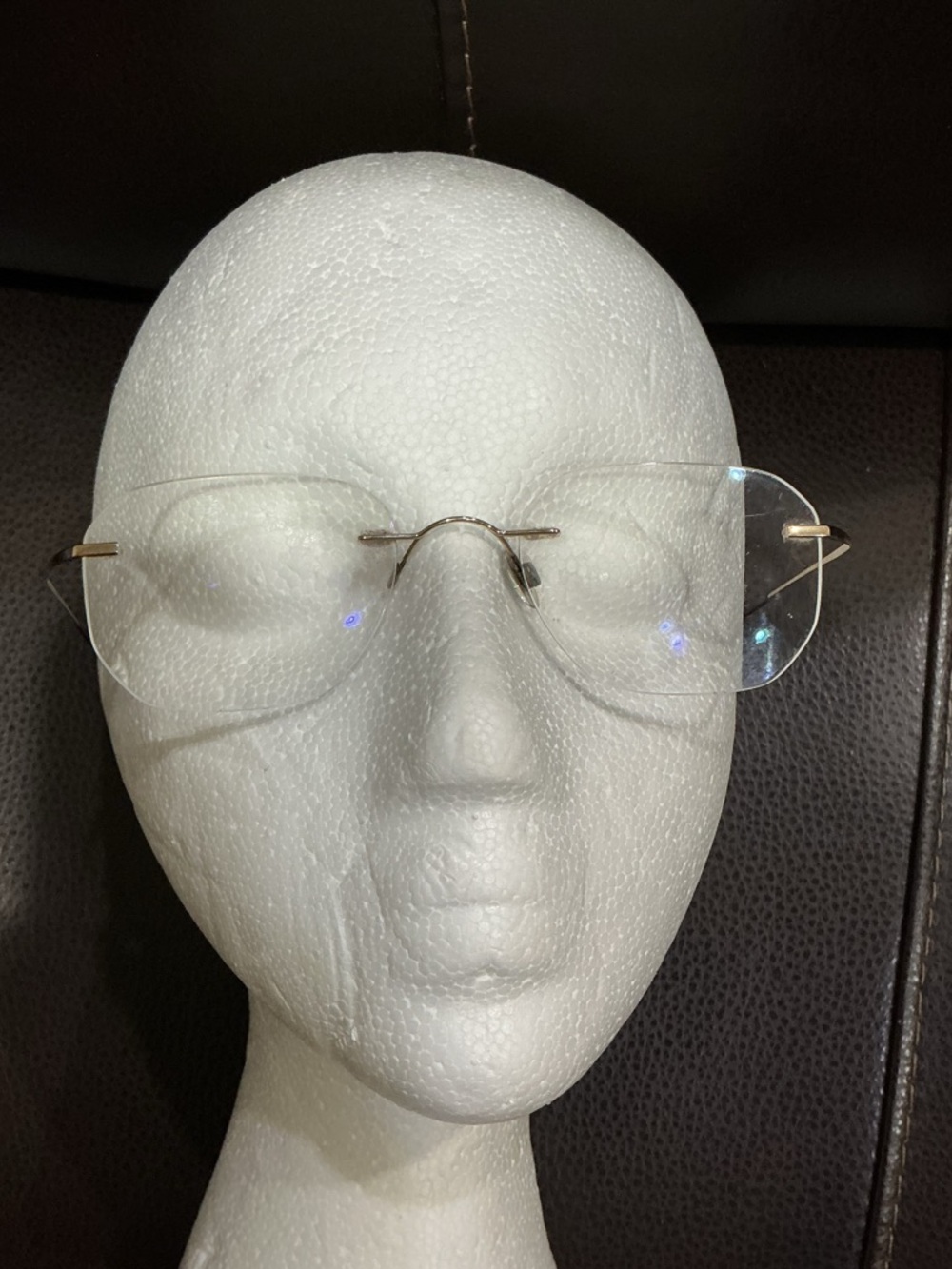 Silhouette 7581 Titanium Gold/Brown Rimless Eyeglasses Frames